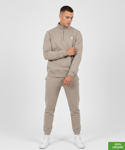 The quarter zip sweatshirt | Desert Dust | Medium Fit | 280gsm