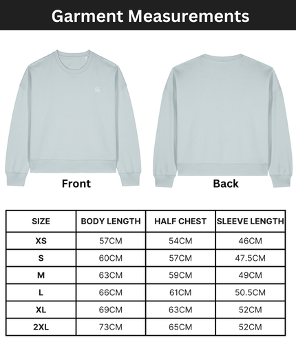 The women's crew neck sweatshirt | Blue Ice | Medium fit | 300gsm