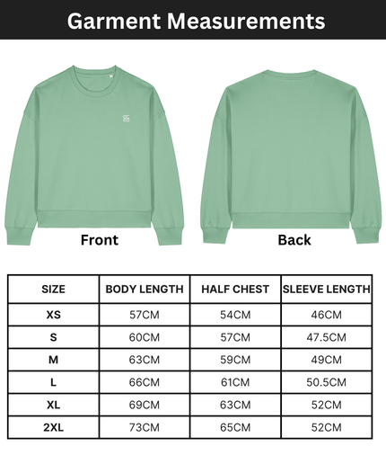 The women's crew neck sweatshirt | Misty Jade | Medium fit | 300gsm
