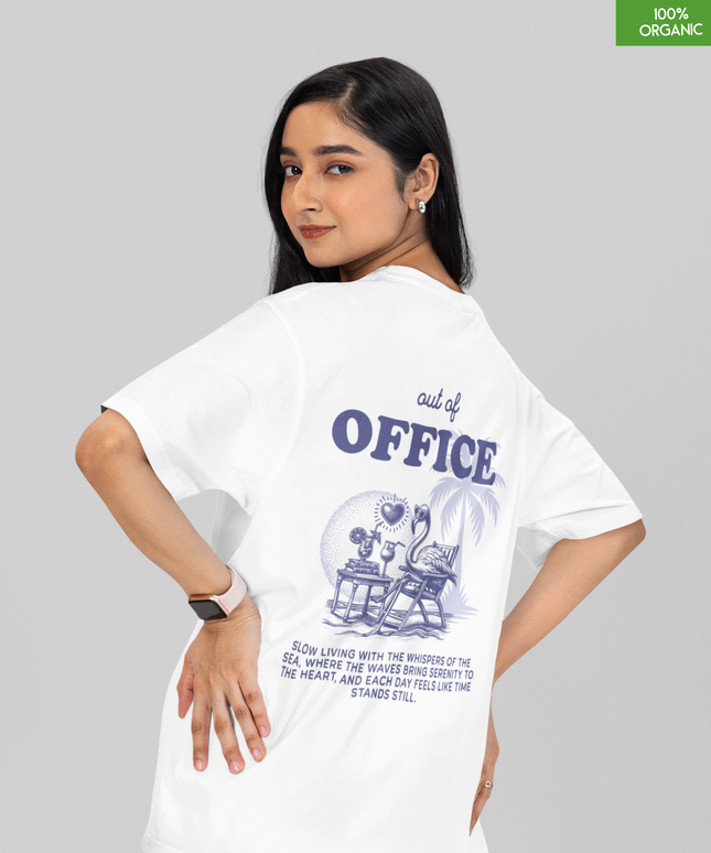 “Out of Office” Relaxed Beach Vibes Oversized T-Shirt — Slow Living Escape