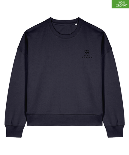 The women's crew neck sweatshirt | French Navy | Medium fit | 300gsm