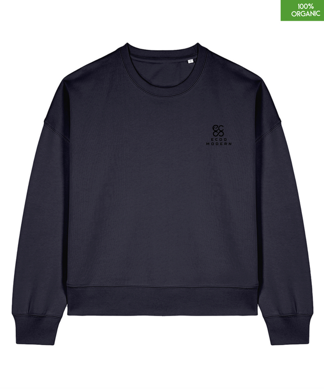 The women's crew neck sweatshirt | French Navy | Medium fit | 300gsm