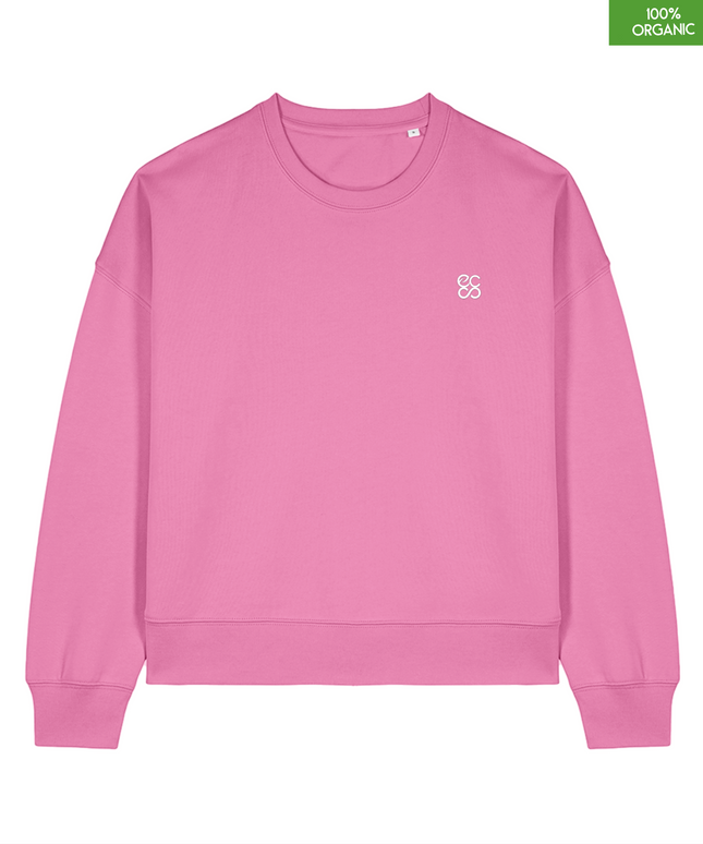 The women's crew neck sweatshirt | Bubble Pink | Medium fit | 300gsm