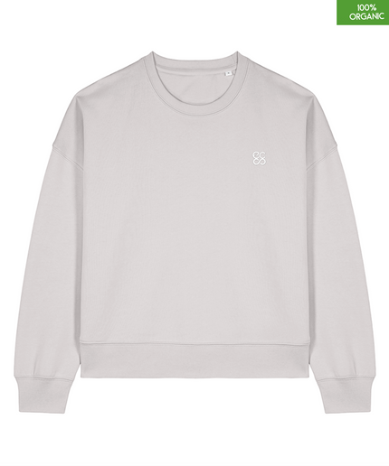 The women's crew neck sweatshirt | Cool Heather Grey | Medium fit | 300gsm