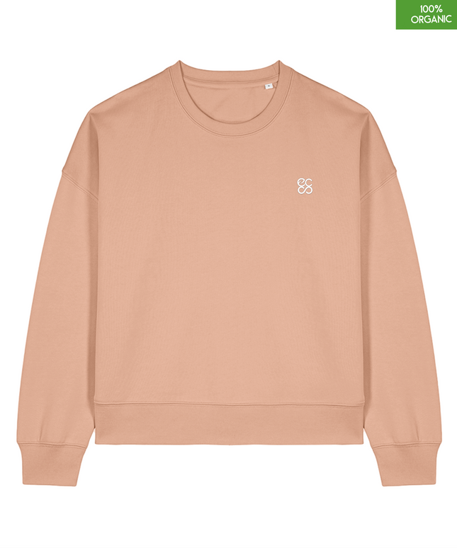 The women's crew neck sweatshirt | Fraiche Peche | Medium fit | 300gsm