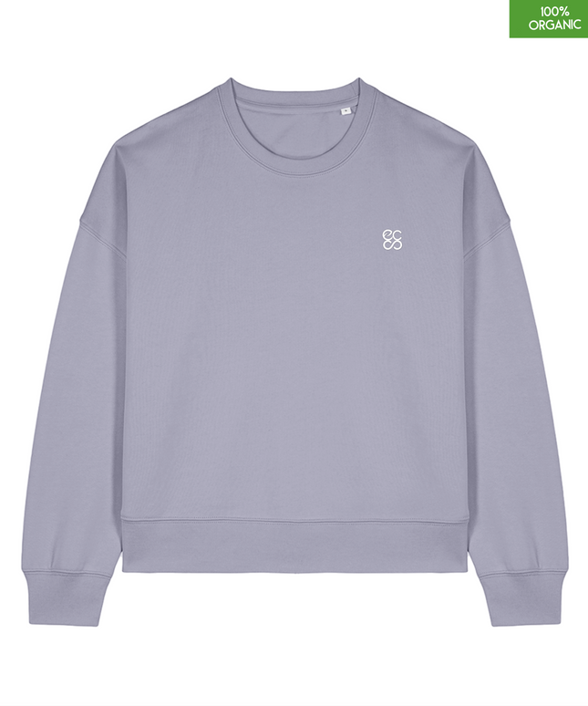 The women's crew neck sweatshirt | Lavender | Medium fit | 300gsm