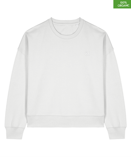 The women's crew neck sweatshirt | White | Medium fit | 300gsm