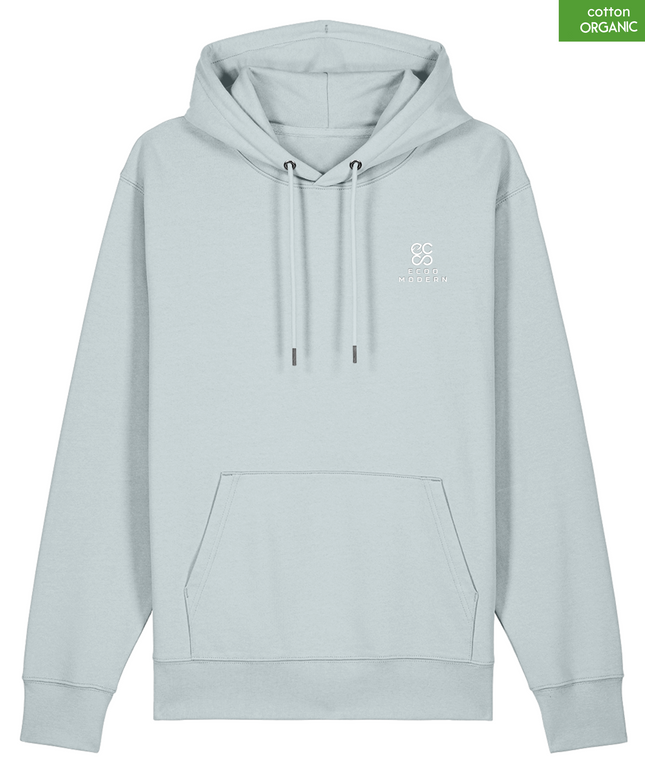 Organic Cotton Hoodie | Blue Ice | Relaxed Medium Fit.