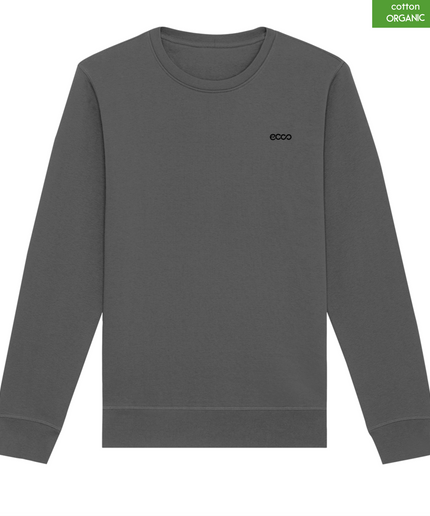 Organic Cotton crewneck sweatshirt | Anthracite |  Medium Fit.