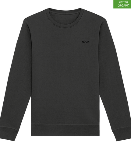 Organic Cotton crewneck sweatshirt | Dark Heather Grey |  Medium Fit.