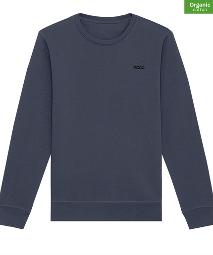 Organic Cotton crewneck sweatshirt | India Ink Grey |  Medium Fit.