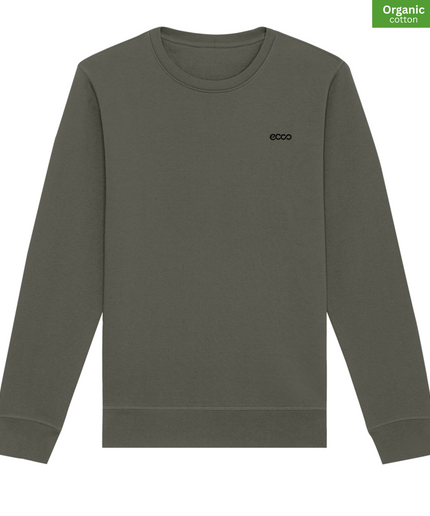 Organic Cotton crewneck sweatshirt | Khaki |  Medium Fit.
