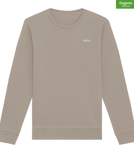 Organic Cotton crewneck sweatshirt | Desert Dust |  Medium Fit.
