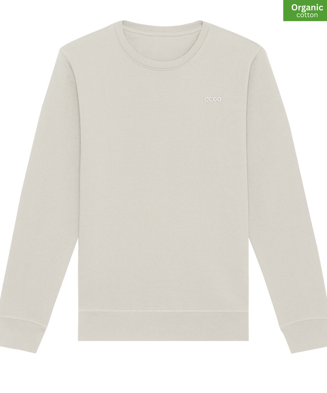Organic Cotton crewneck sweatshirt | Natural Raw | Relaxed Medium Fit.