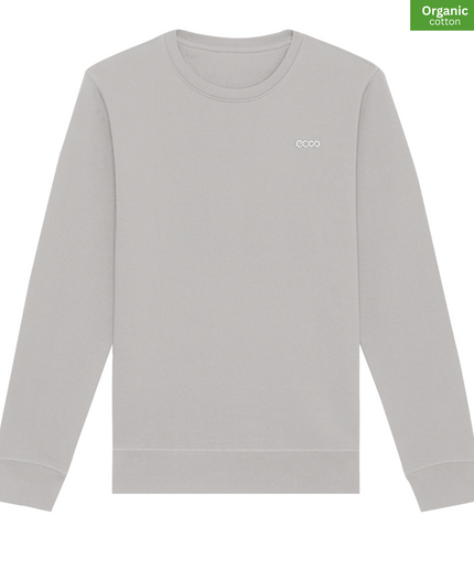 Organic Cotton crewneck sweatshirt | Opal |  Medium Fit.