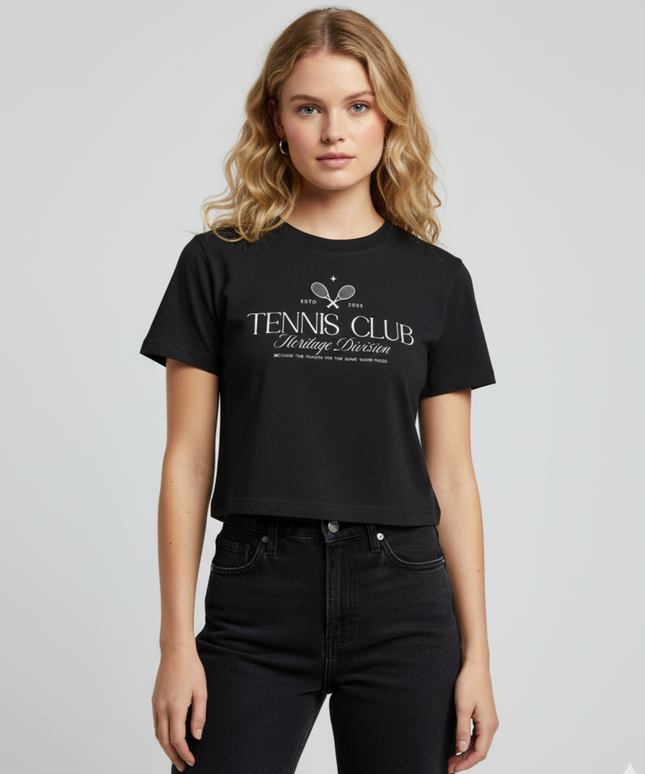 "Tennis Club"   Boxy Oversized Fit, Heavy Weight, 240 GSM