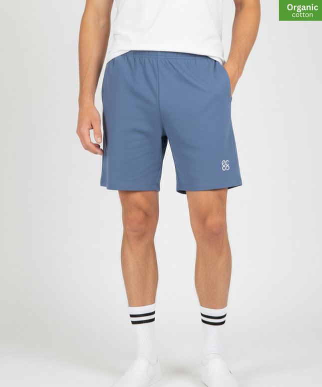 The  single jersey short | Organic cotton |  Bright Blue  | 240gsm