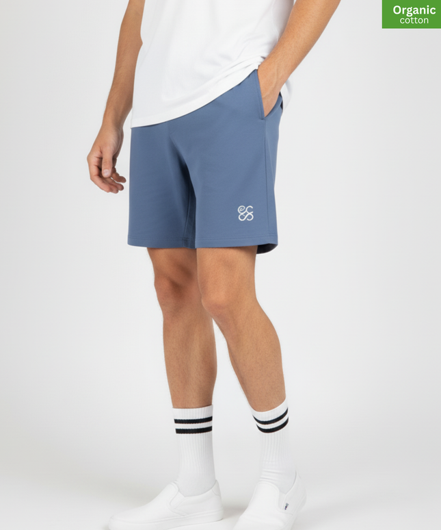 The  single jersey short | Organic cotton |  Bright Blue  | 240gsm