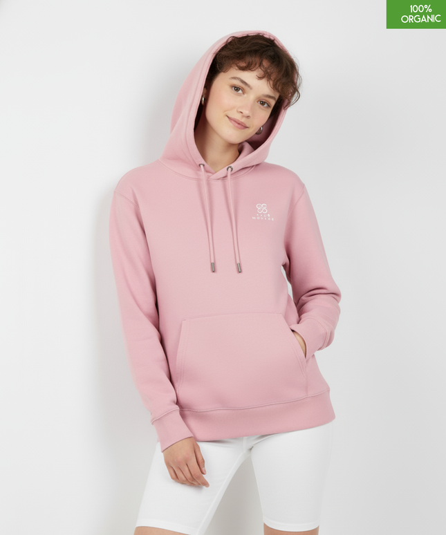 Organic Cotton Hoodie | Cotton Pink | Relaxed Medium Fit.