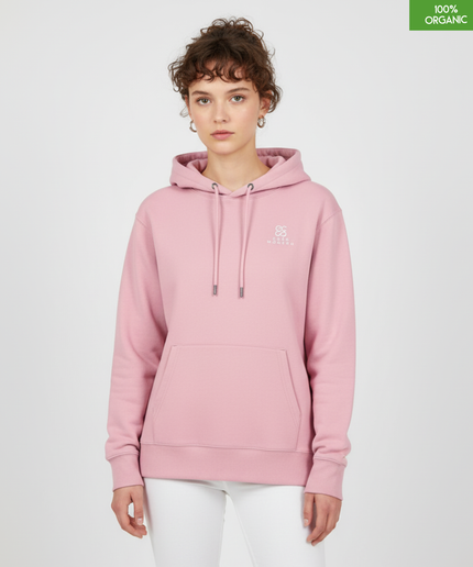 Organic Cotton Hoodie | Cotton Pink | Relaxed Medium Fit.