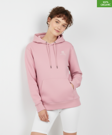 Organic Cotton Hoodie | Cotton Pink | Relaxed Medium Fit.