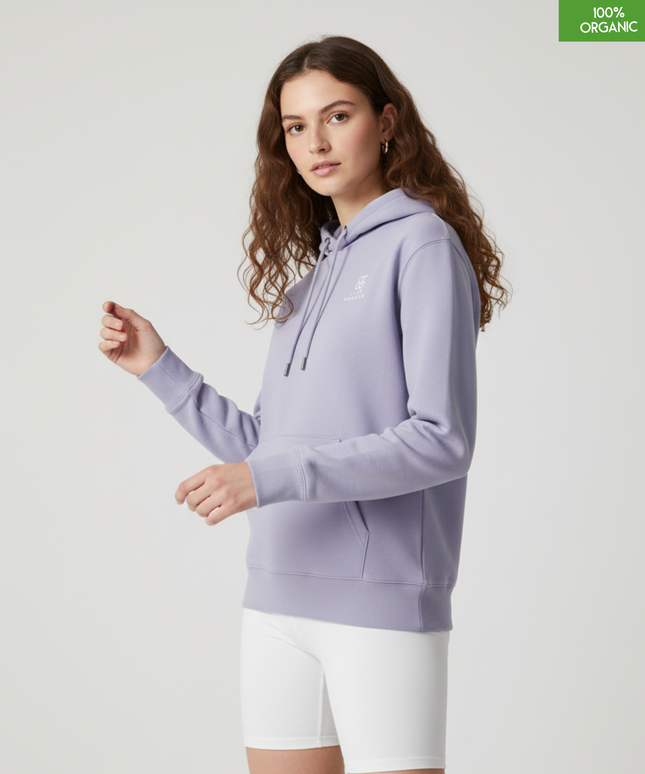 Organic Cotton Hoodie | Lavender | Relaxed Medium Fit.