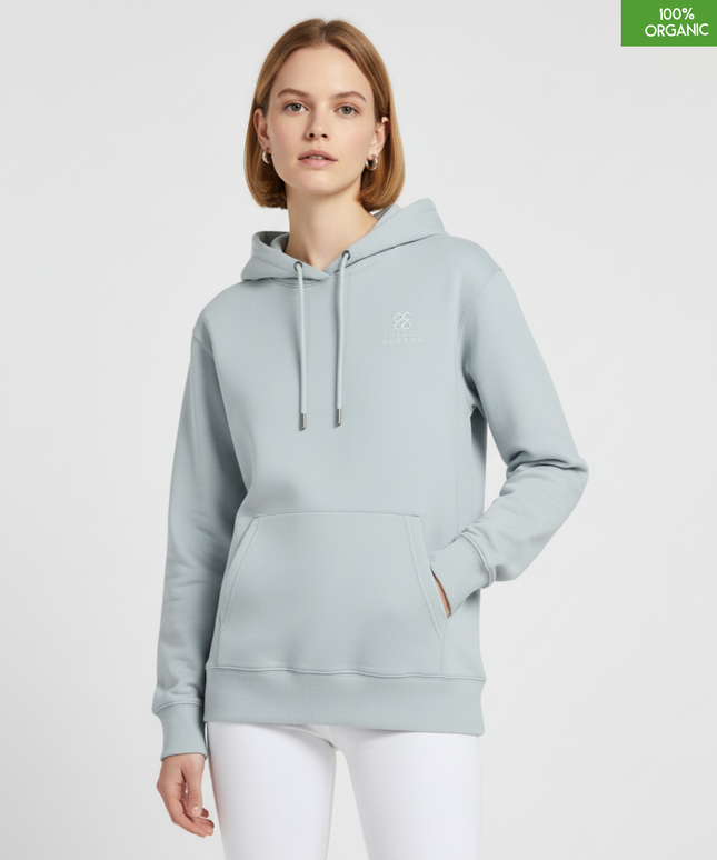 Organic Cotton Hoodie | Blue Ice | Relaxed Medium Fit.