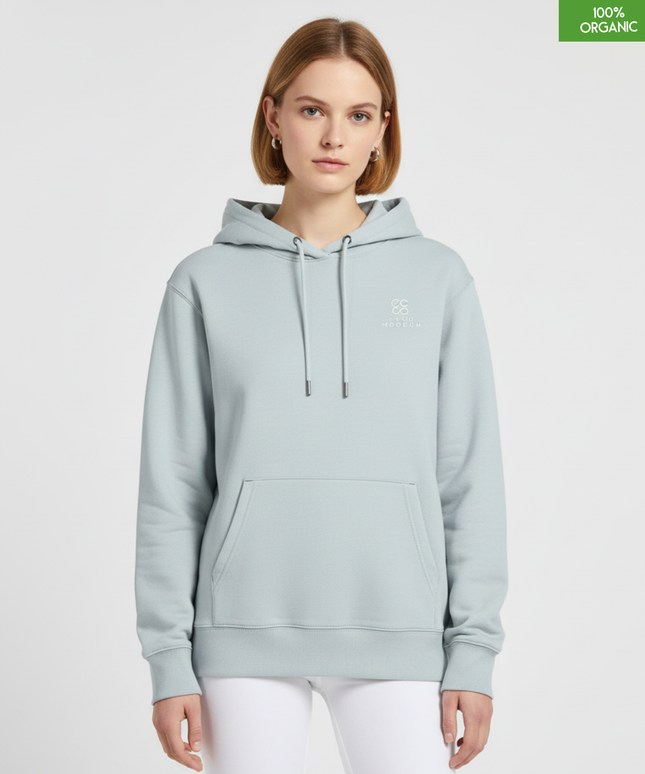 Organic Cotton Hoodie | Blue Ice | Relaxed Medium Fit.